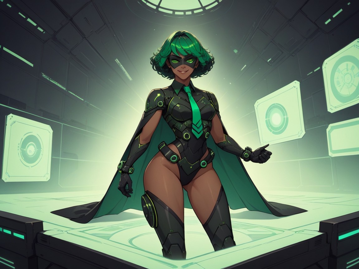 Green Eyes, Dark Ebony Skin, Nsfw AI Porn