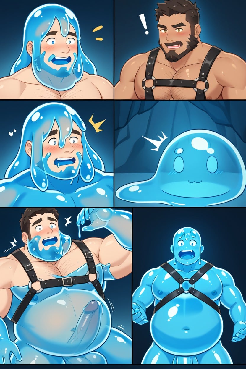 Naked, Slime Tentacles, Transformation AI Gay Porn