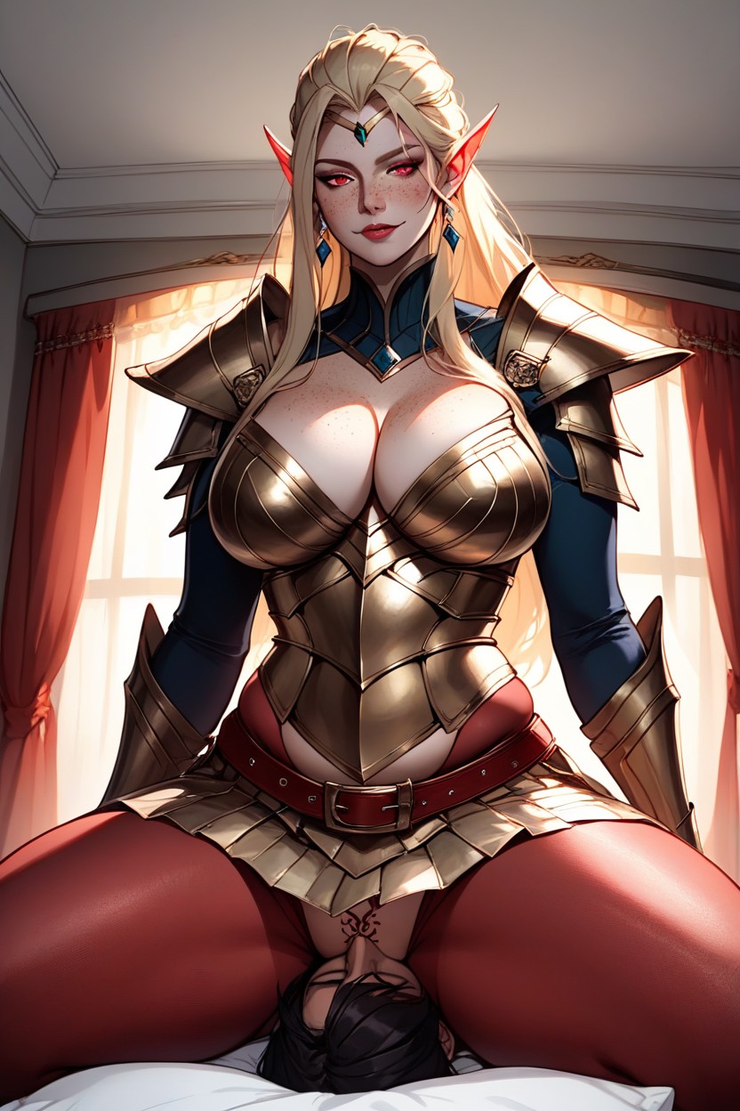 Long Hair, Red Pantyhose, Ultra Detailed Skin AI Porn