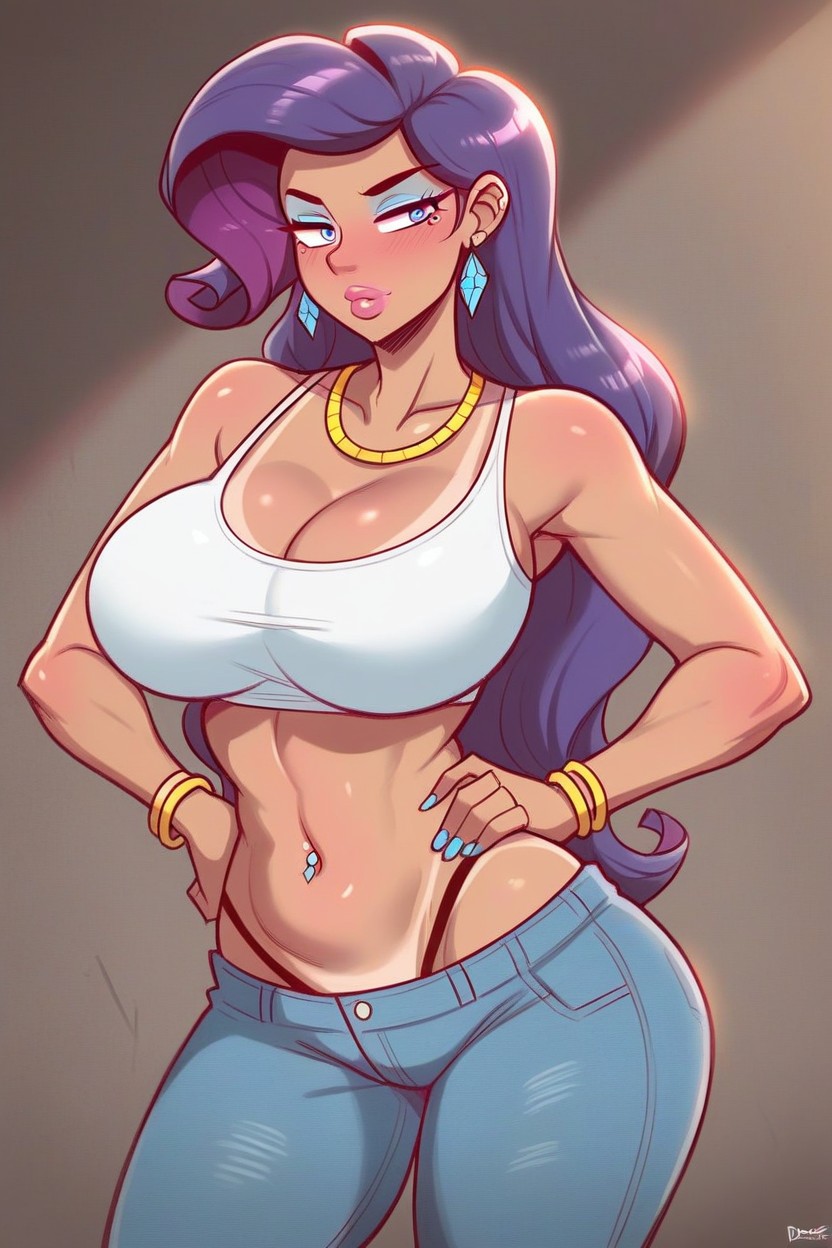 Glistening Skin, High Resolution, Jeans Hentai AI Porn