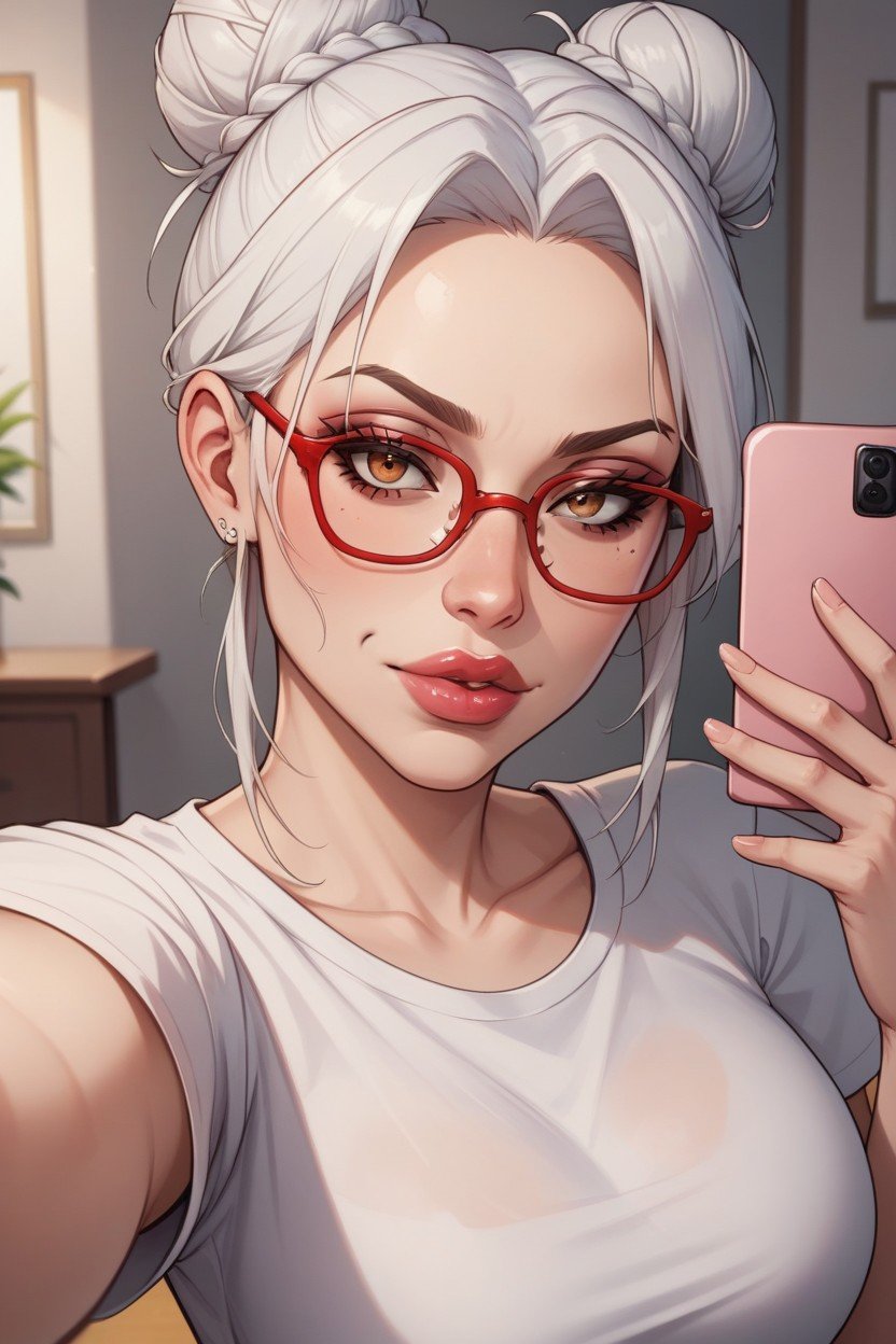 High Tied Bun, Kissy Face Expression, Seiko Ayase Dandadan ИИ гей порно