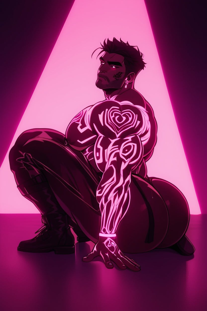 Rugged, Ass Up, Wide Hips AI Gay Porn