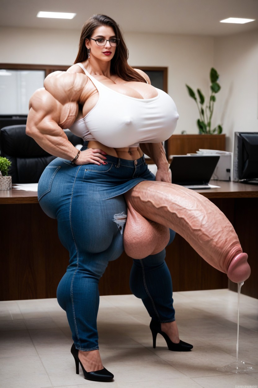 Pumped Asscheeks, Poitrine Arrondie, Growing Porno IA transsexuelle