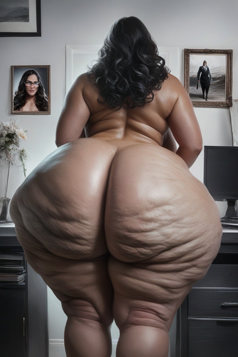 Rear View, Thick Ass, Gigantic Thighs AI Porn