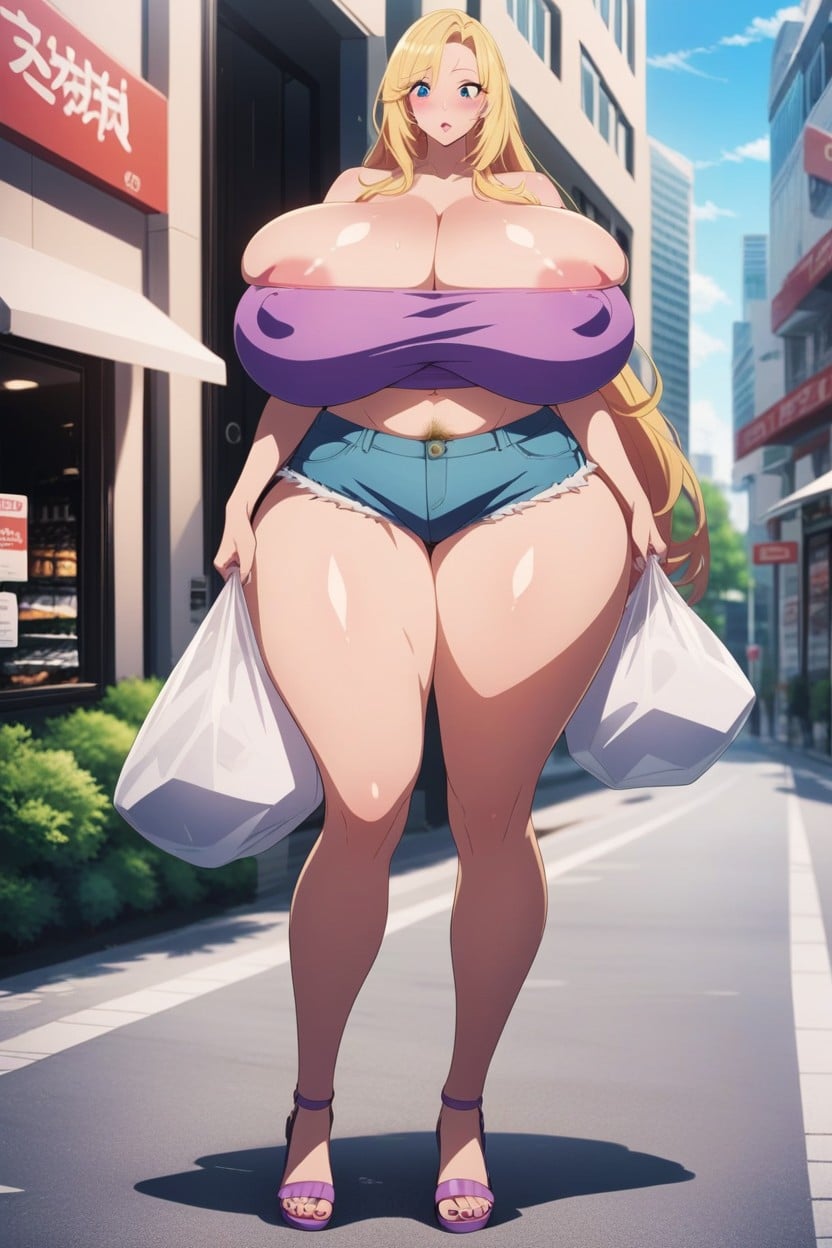 Bag, Areola Slip, Solo Shemale AI Porn