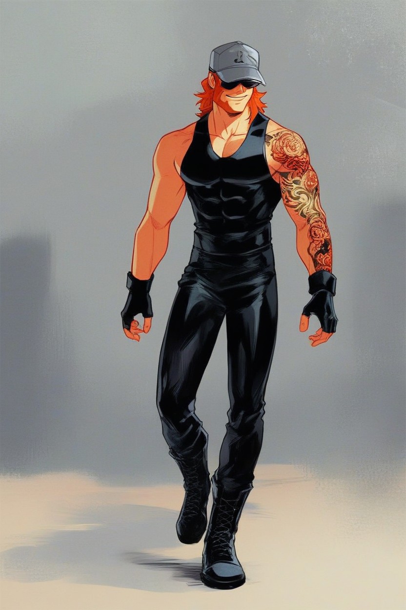 Street, Fit Body, Dynamic Pose AI Gay Porn