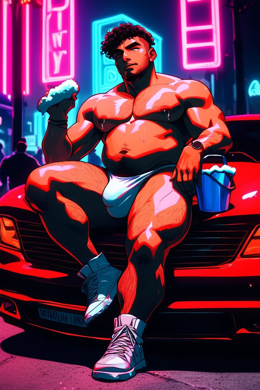 Detailed Skin, Fat Pecs, Topless AI Gay Porn