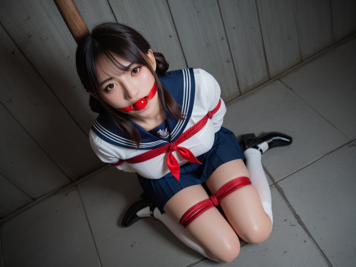 Vista Frontal, Bondage, Shibari Porno asiático IA