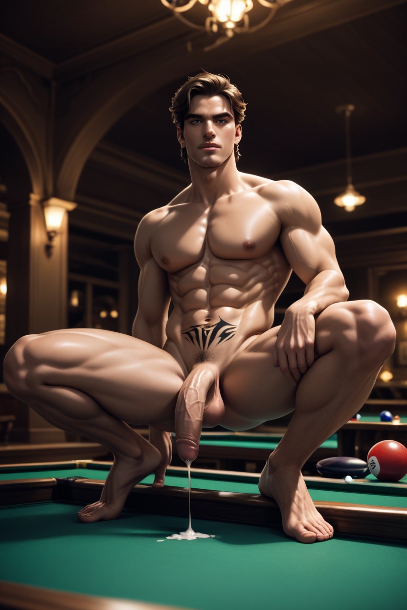 Hair, Fit Body, Abs Exposed AI Gay Porn