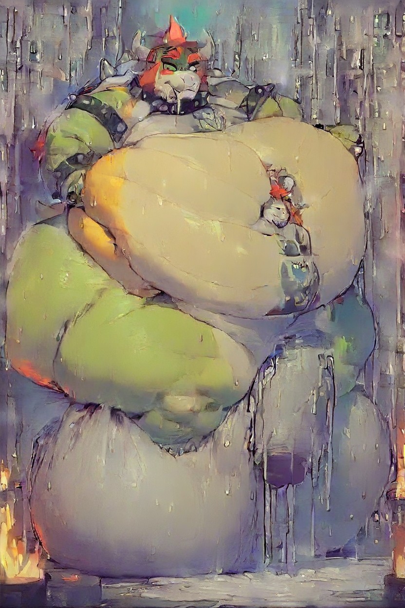 Sweaty, Cum On Floor, Hyper Penis Furry AI Porn