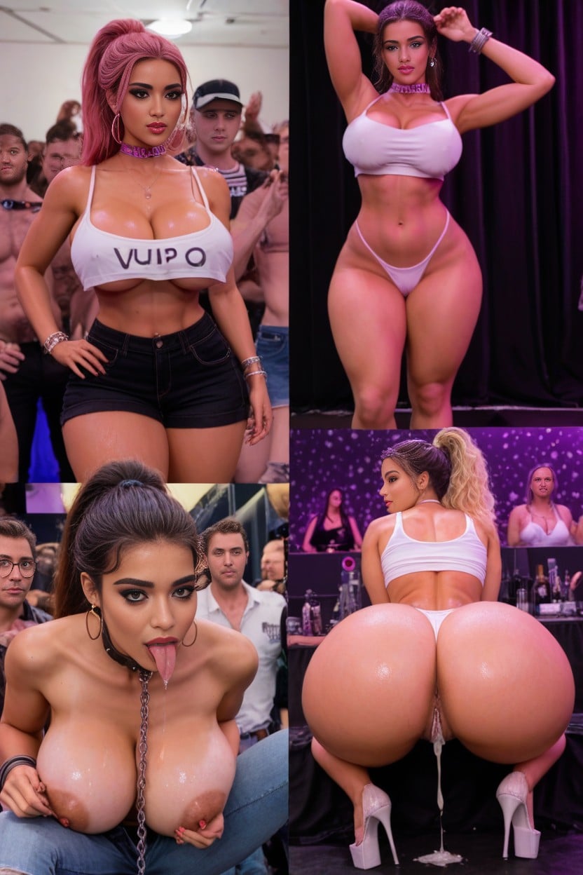Vip Concert Setting, Hair Pulled, Bangs AI Porn