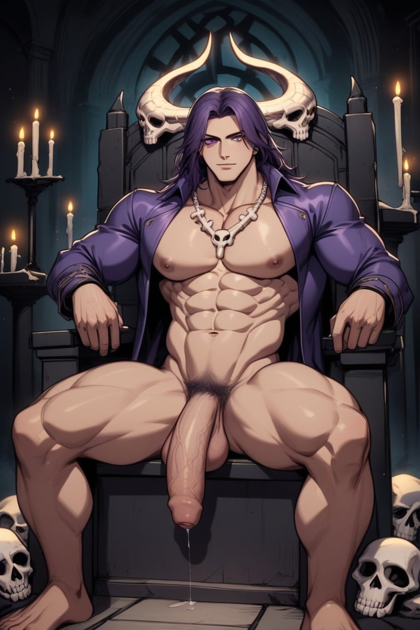 Downward Arched Flaccid Penis, Obscurity Palace, No Shirt AI Gay Porn