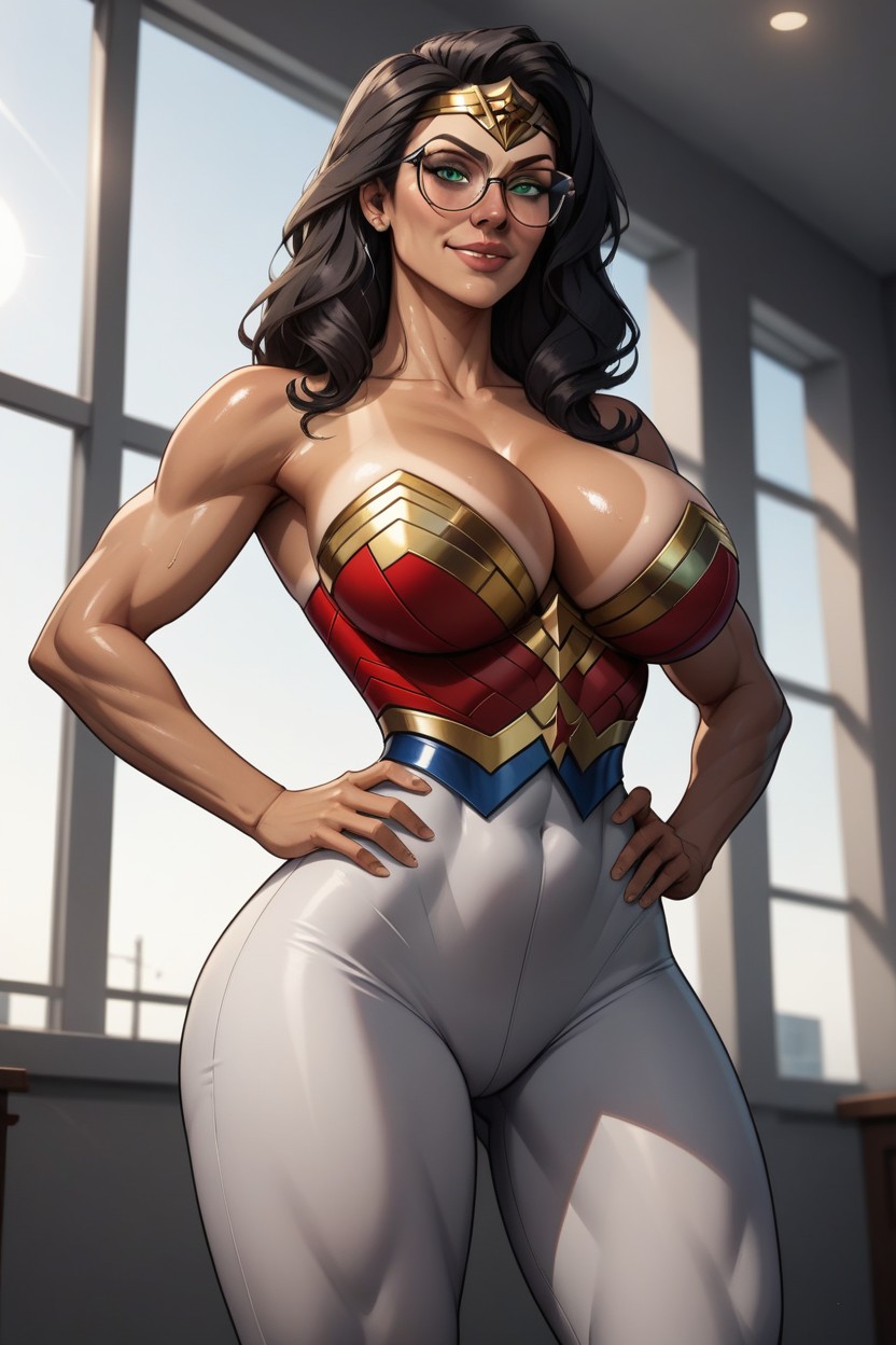 Fitness Model, Oiled Skin, Supermodel AI Porn