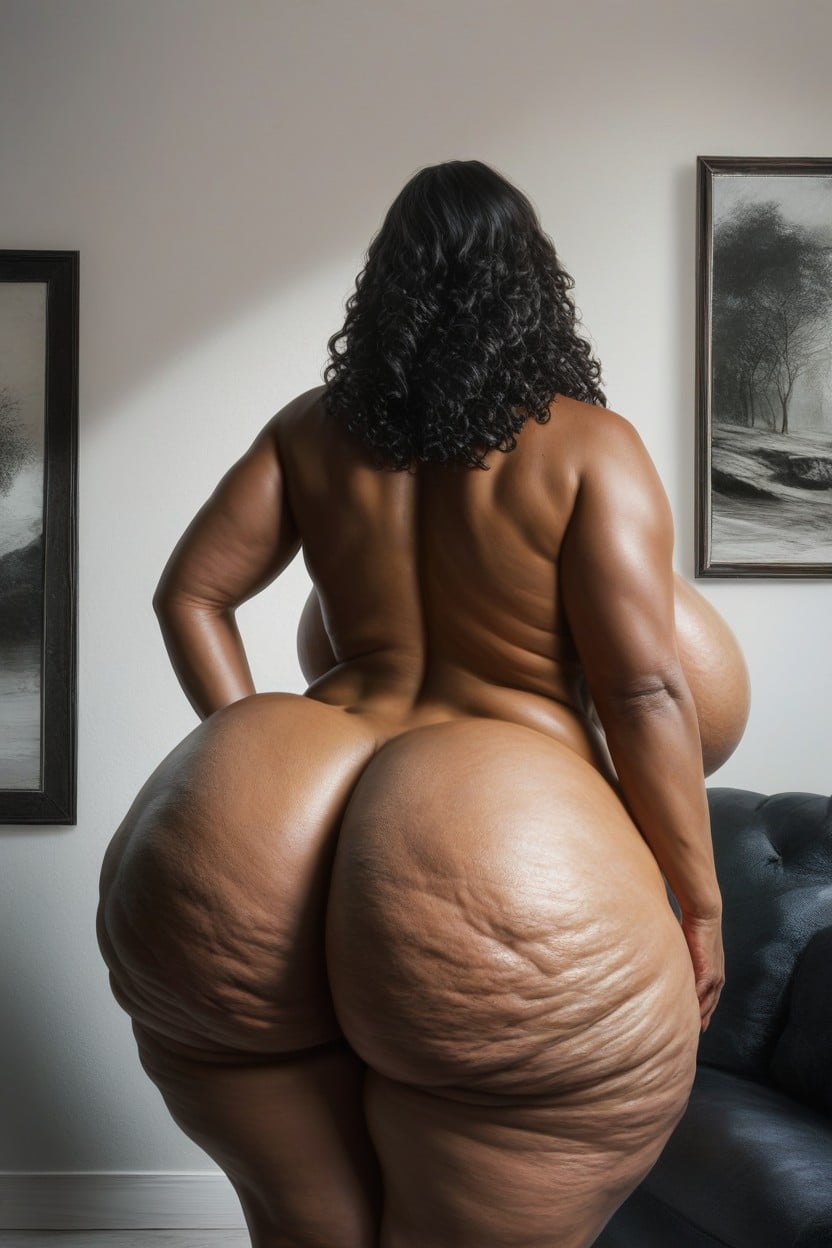Massive Cellulite Fake Ass, Gigantic Thighs, Extremely Wide Hips AI Porn