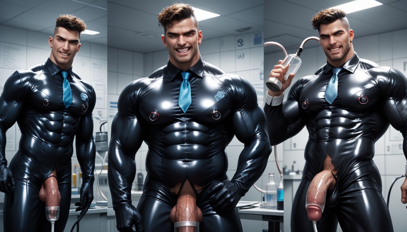 Lab, 20+, Mega Cock AI Gay Porn