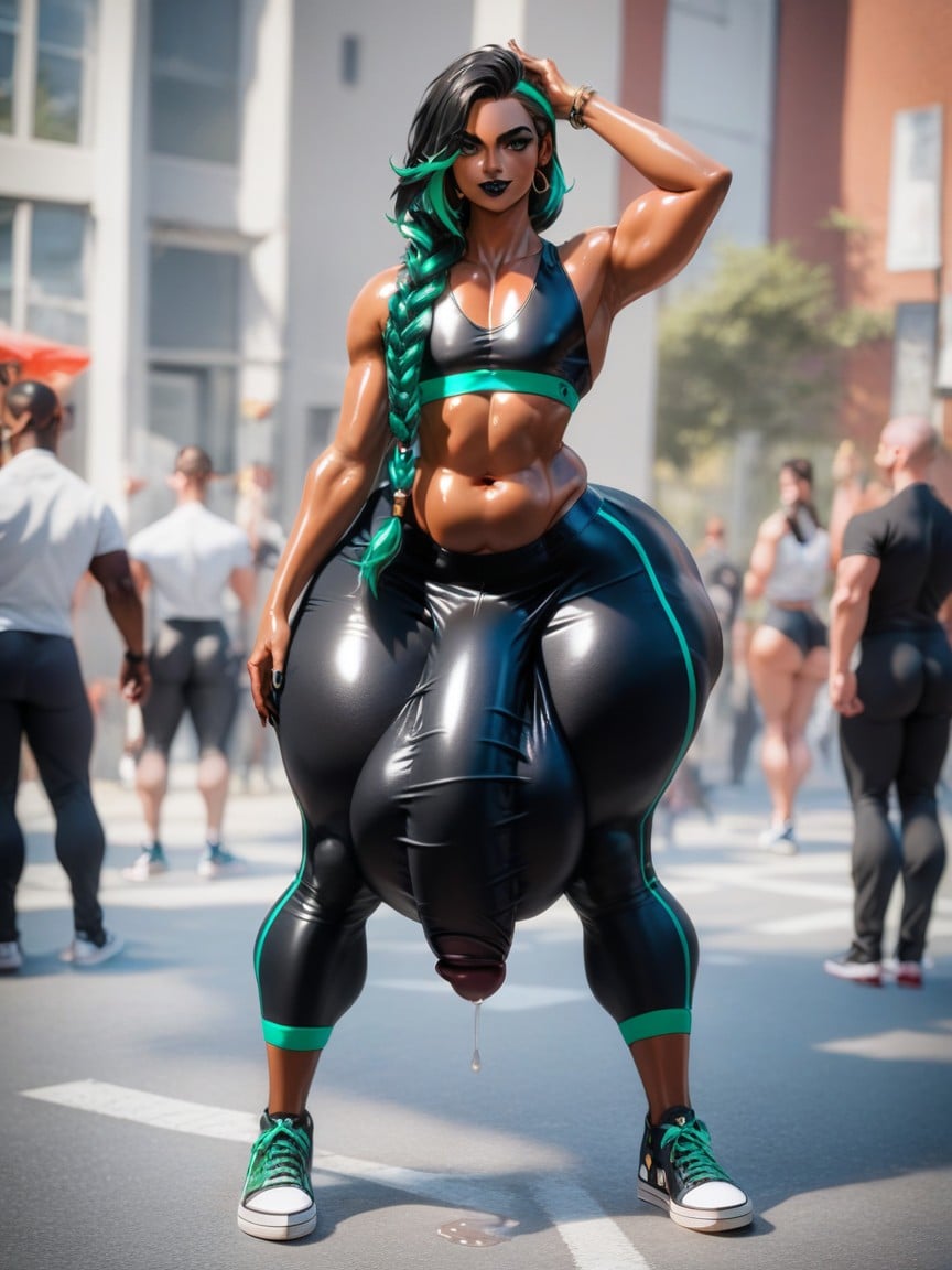 Bubble Butt, Curvy Body, Sport Bra AI Gay Porn