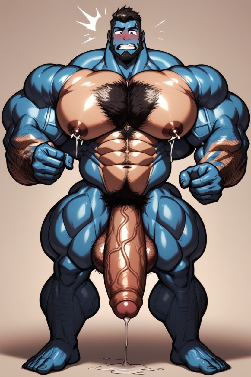 Chiselled Jawline, Foreskin, Big Feet AI Gay Porn
