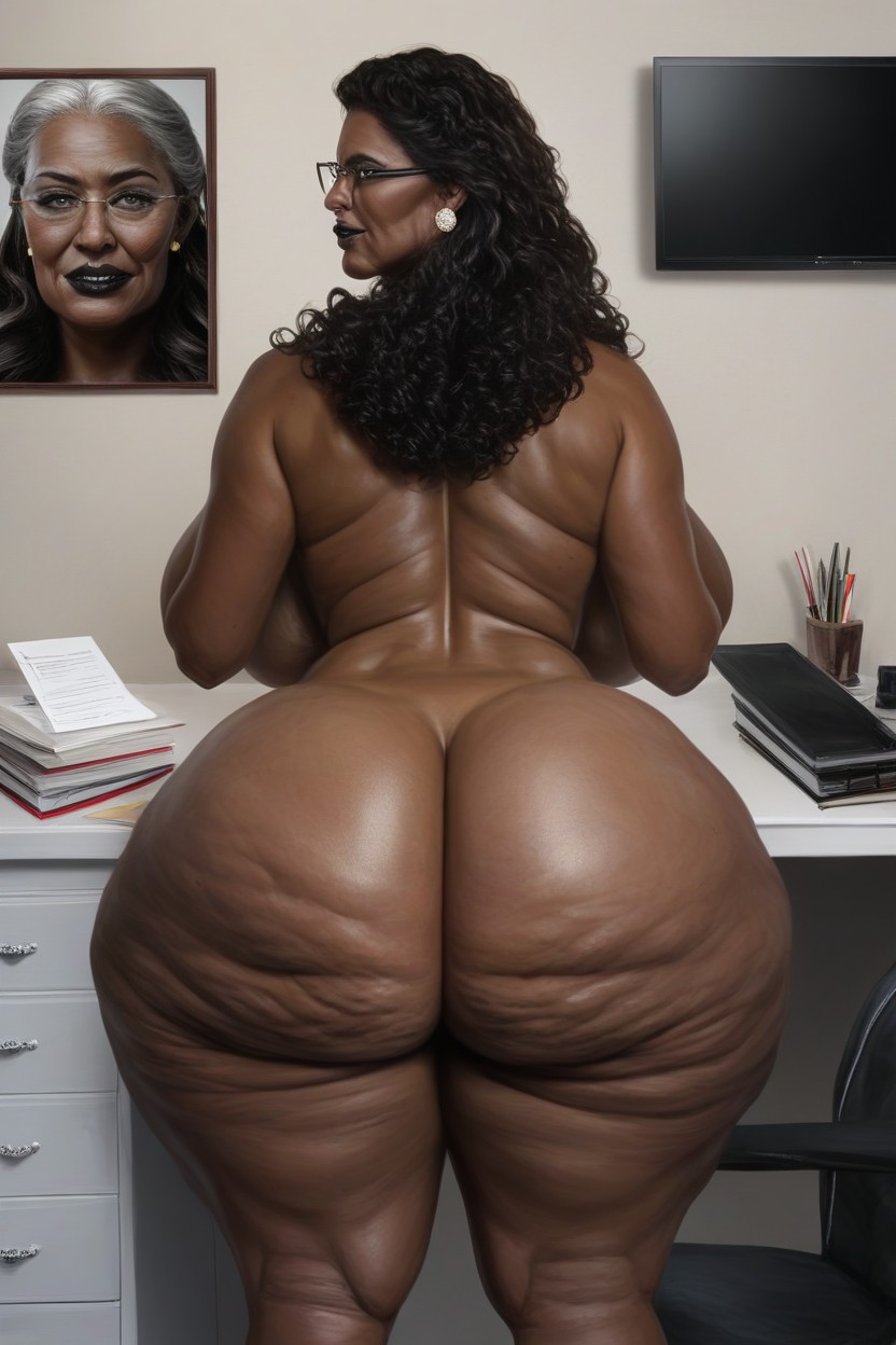Fat Hips, Office, Top Down AI Porn