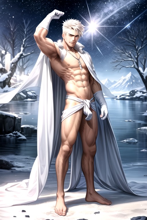 Naked, Full Body, Mysterious Fairytale Forest AI Gay Porn