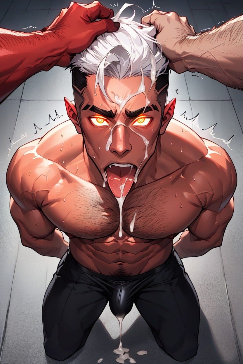 Office Shirt, White Body Hair, Front Facing AI Gay Porn