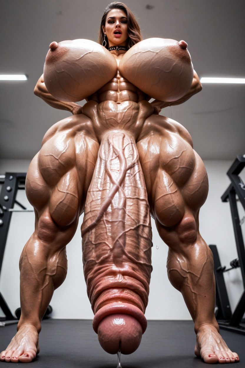 Wide Hips, Absurdly Veiny, Full Body Shemale AI Porn