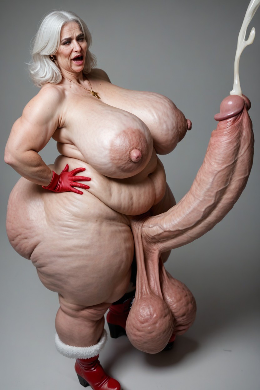 Stretch Marks On Breasts, Cellulite Thighs, Plump Lips Shemale AI Porn