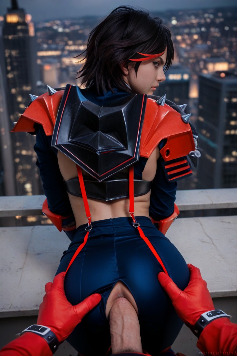 Wearing A Black Miniskirt, Full Body, Arms Behind Back AI Porn
