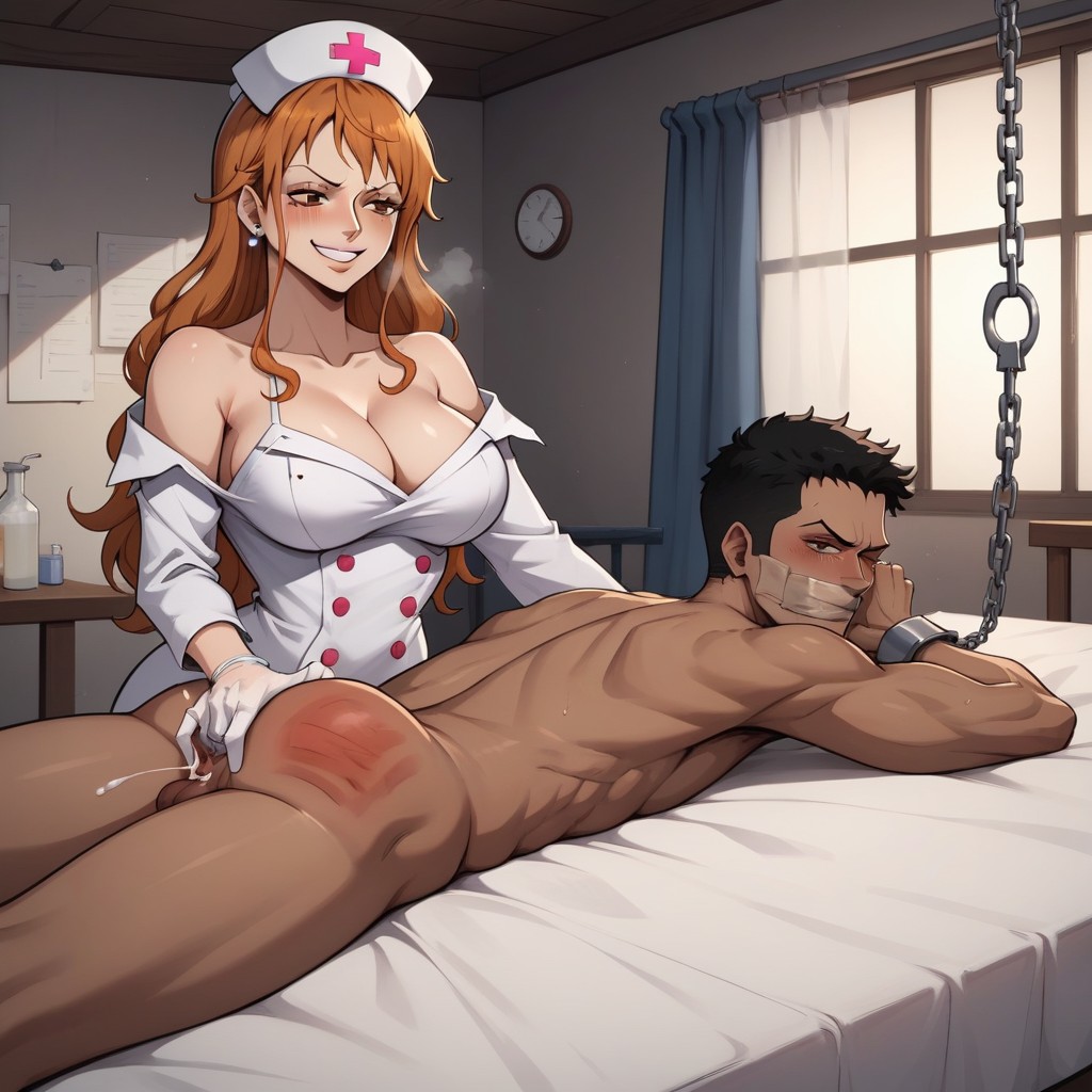 Dungeon, Rough Spanking, Female Fingering A Mans Asshole Hentai AI Porn