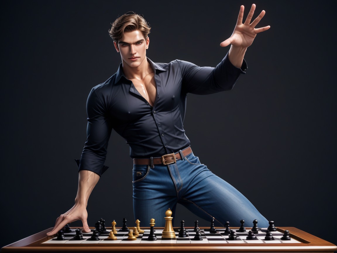 A Chess Board In Front, Manly, Big AI Gay Porn