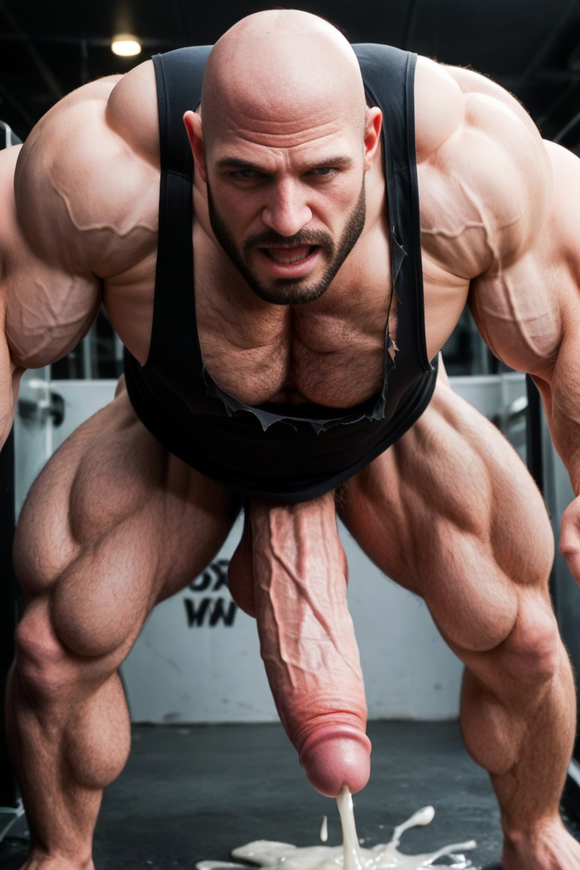 Hyper Cock Man, Cumming, Veiny Muscles AI Gay Porn