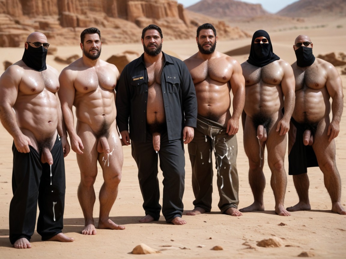 Black Hijab, Wide Angle, Cum Frottage AI Gay Porn