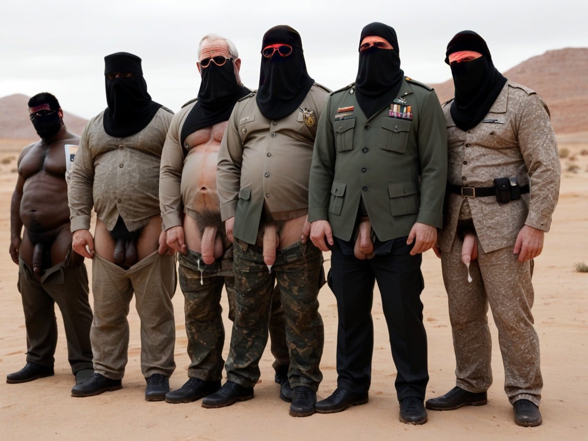 Black Headscarfs, Pyjamas, Desert AI Gay Porn
