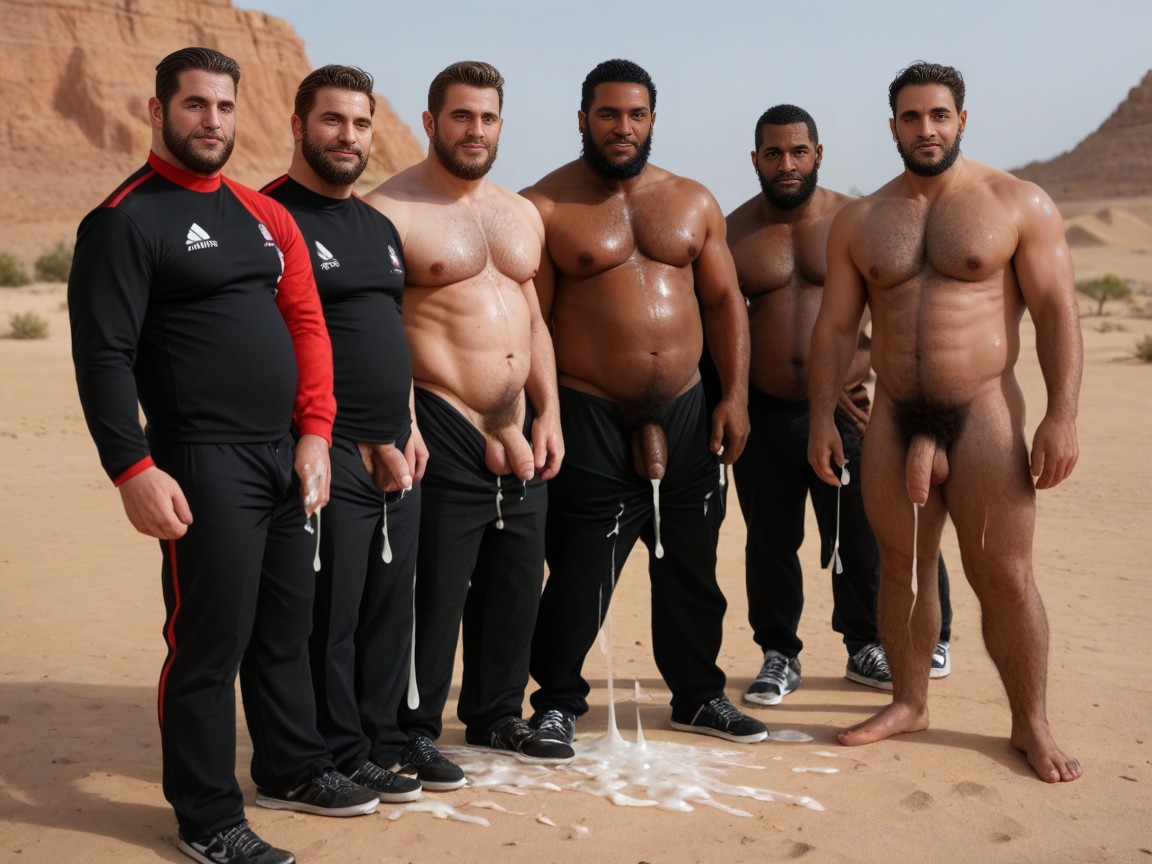 Hairy Asscheeks, 30+, Many People Around AI Gay Porn