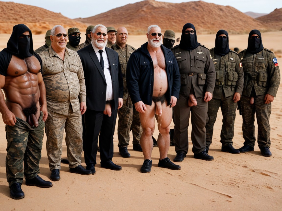 Masked Faces, Flacid Cocks, Pubic Hair AI Gay Porn