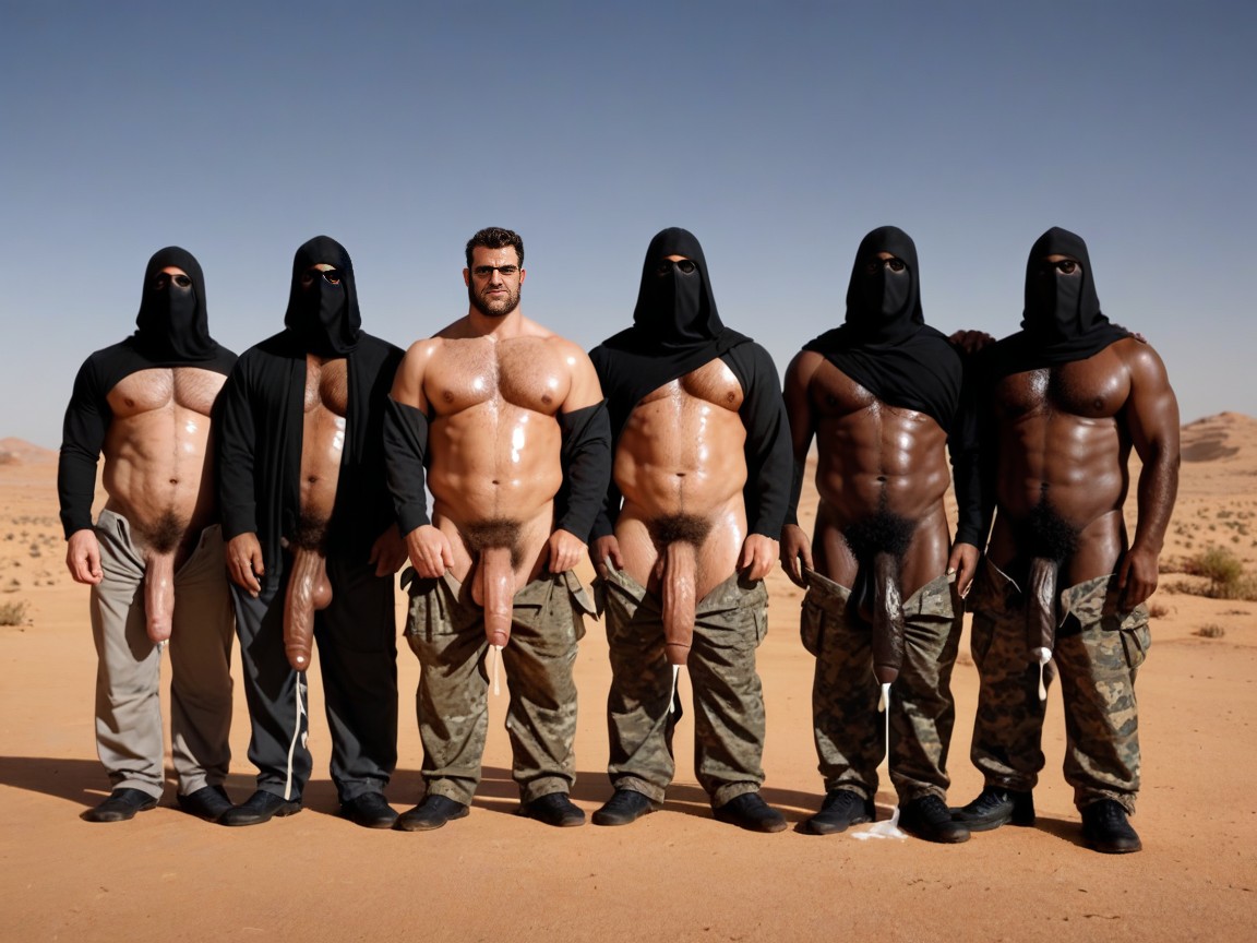 Desert, Hair Band, Harem AI Gay Porn