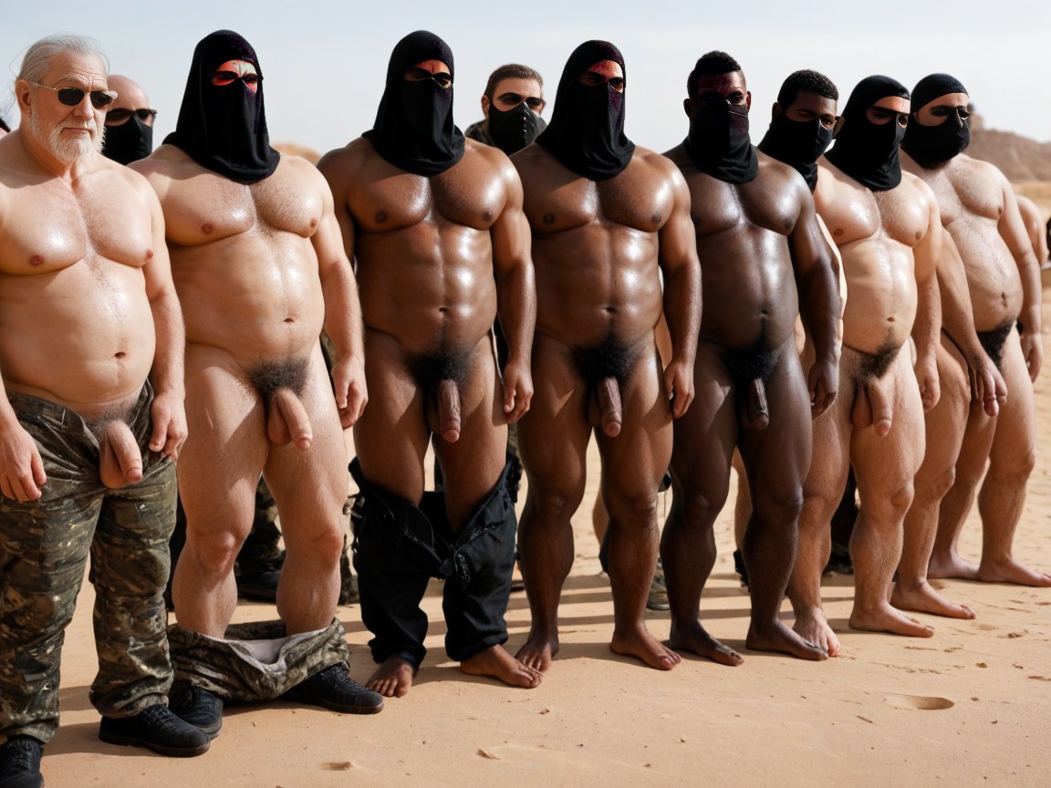 Hairy Pubes, African, Sweaty AI Gay Porn