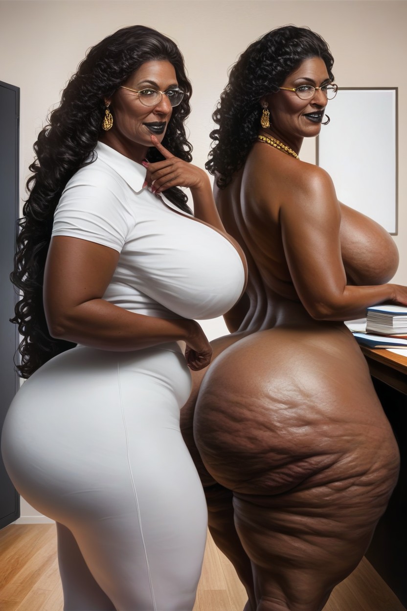 Fat Ass, Mini Skirt, Extremely Thick Hips AI Porn