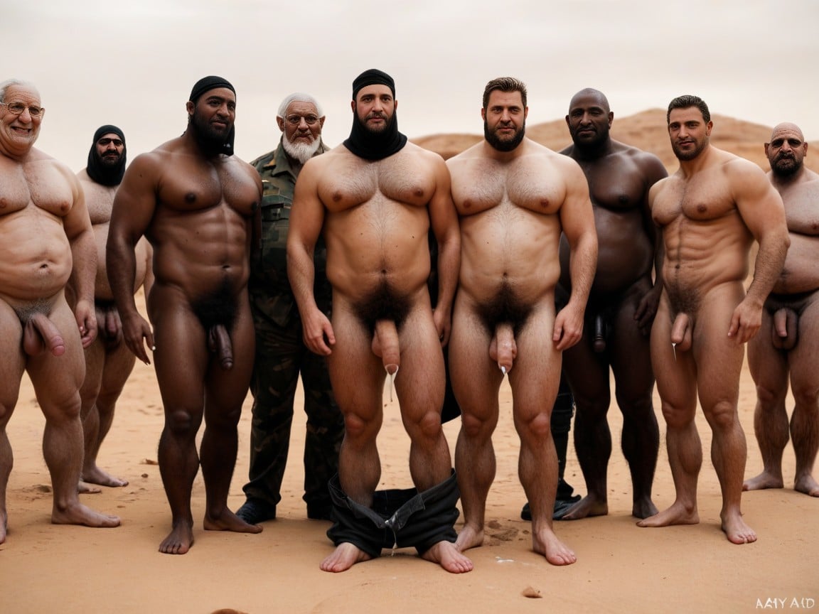 Outdoors, Hyper Hairy Crack, Lot Of Cum AI Gay Porn