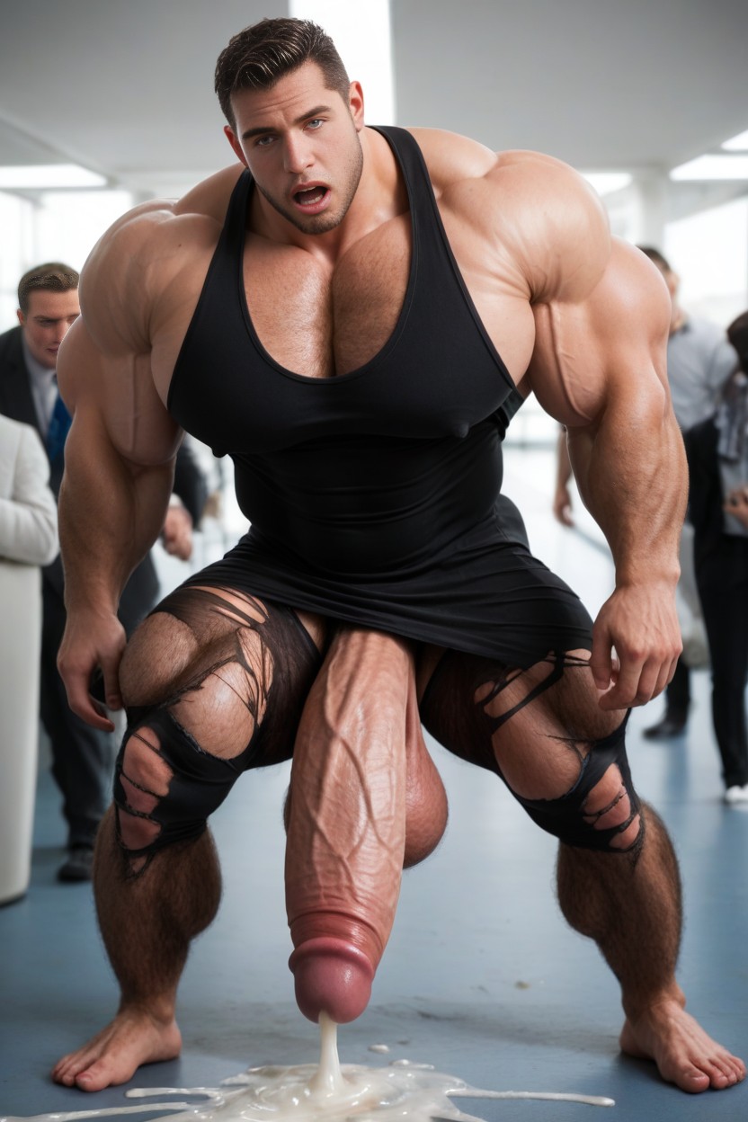 Green Eyes, Hyper Muscle, Extreme Fat Balls AI Gay Porn