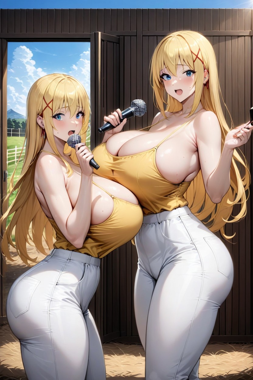 Looking At Beast, Huge Breast, Waist Shot Hentai AI Porn