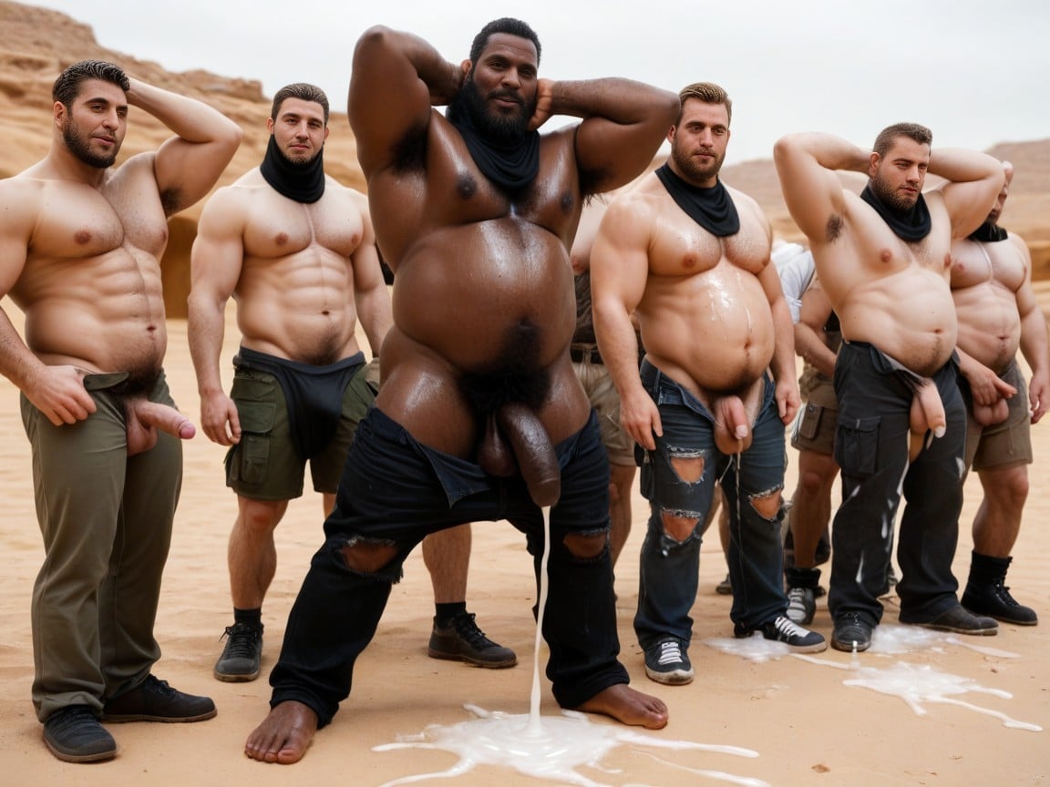 Dirty, Many Arab Guys In The Background, Prayer Rug AI Gay Porn