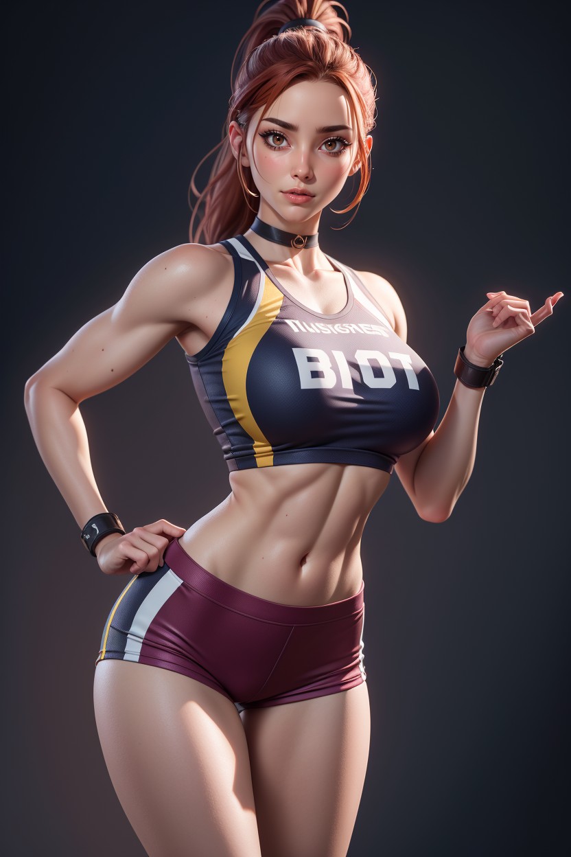 Red Hair, Cumshot, Abs Hentai AI Porn