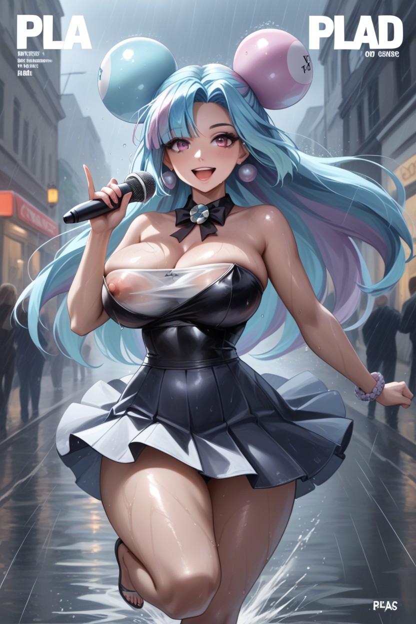 Looking At Viewer, Large Ass, Heavy Rain Hentai AI Porn