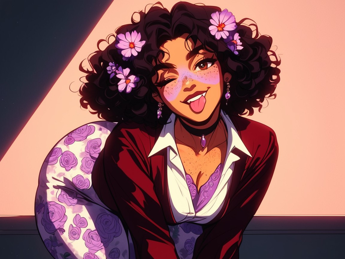 Freckles On Face, Pictures Hanging In Background, Close Set Eyes Hentai AI Porn