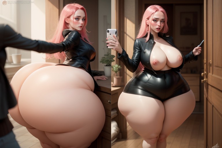 Cleavage, Once Just An Extremely Incredible Fatter Obese, Incredible Extremely Gargantuan Mega Fat Breasts Hentai AI Porn