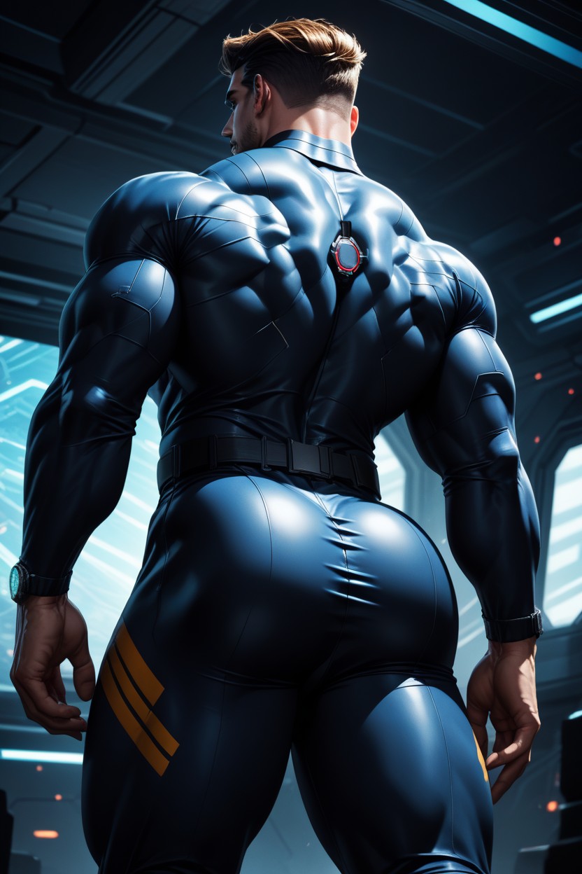 Big Bulge, Burly, Mad-cyberspace AI Gay Porn