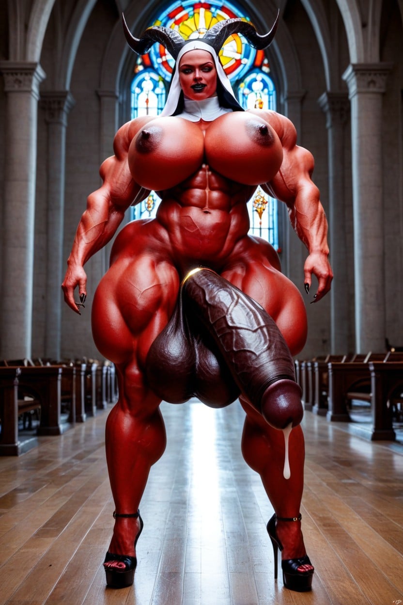 Red Skin, Showing Flexibility, Her Cock Is A Flared Cock Porno shemale IA