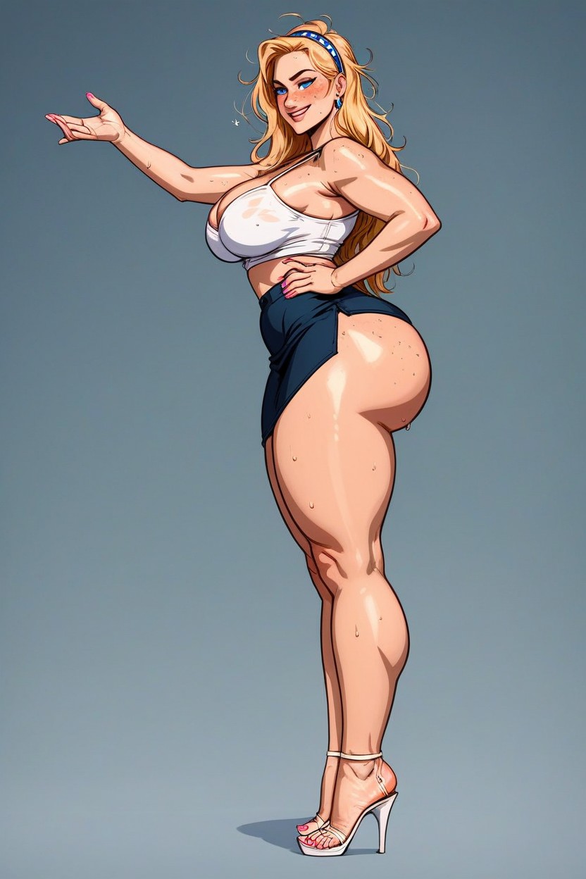Arched Feet, Ankles, Freckles AI Porn