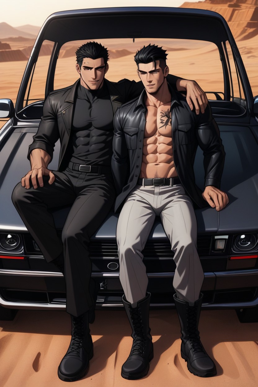 Shirtless, Has A Surprised Expression, Noon AI Gay Porn
