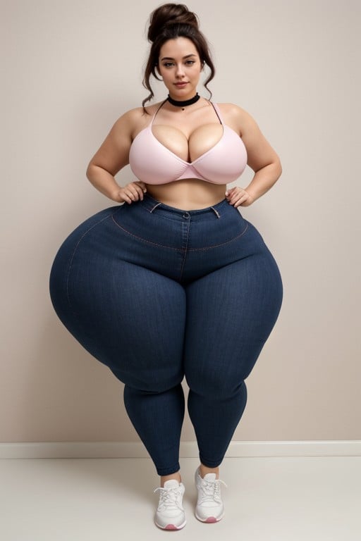 Hyper Bottom Heavy, Disproportionately Huge Hyper Wide Hips, Hyper Bottom Heavy AI Porn
